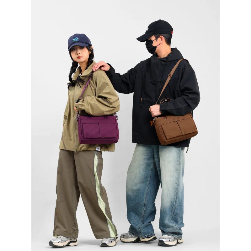 Nixie Square Crossbody Nylon Bag | Multi-Pocket Shoulder Bag Crossbody Nylon Bag Nixie