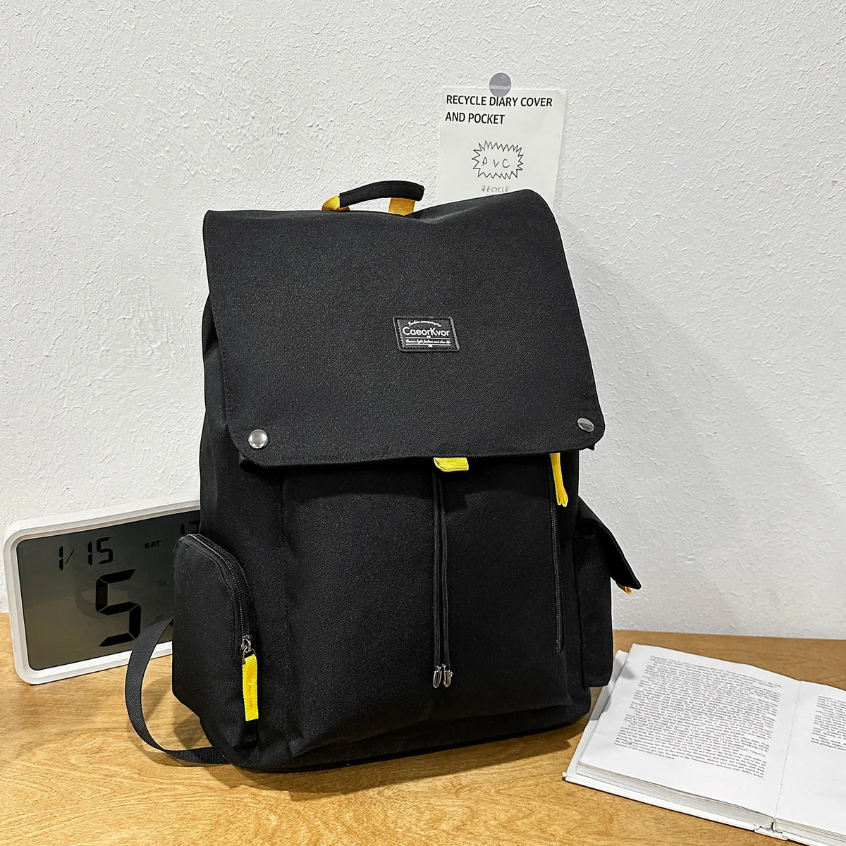 Nixie Large Laptop Backpack – College, Work & Outdoor Laptop Backpack Nixie Black