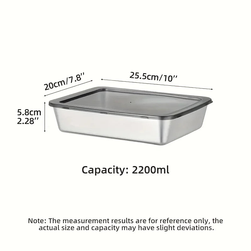 Stainless Steel Food Containers with Lids – Stackable Meal Prep Set