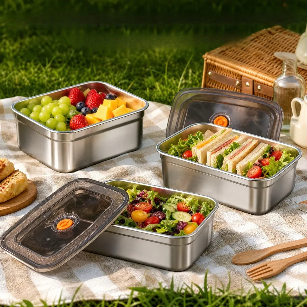 Stainless Steel Bento Box – Leak-Proof Lunch Container Stainless Steel Bento Box Nixie