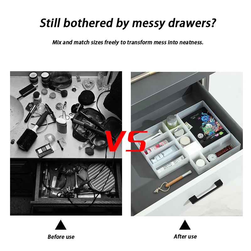 Japanese Multi-Compartment Drawer Organizer – Transparent Drawer Organizer Nixie
