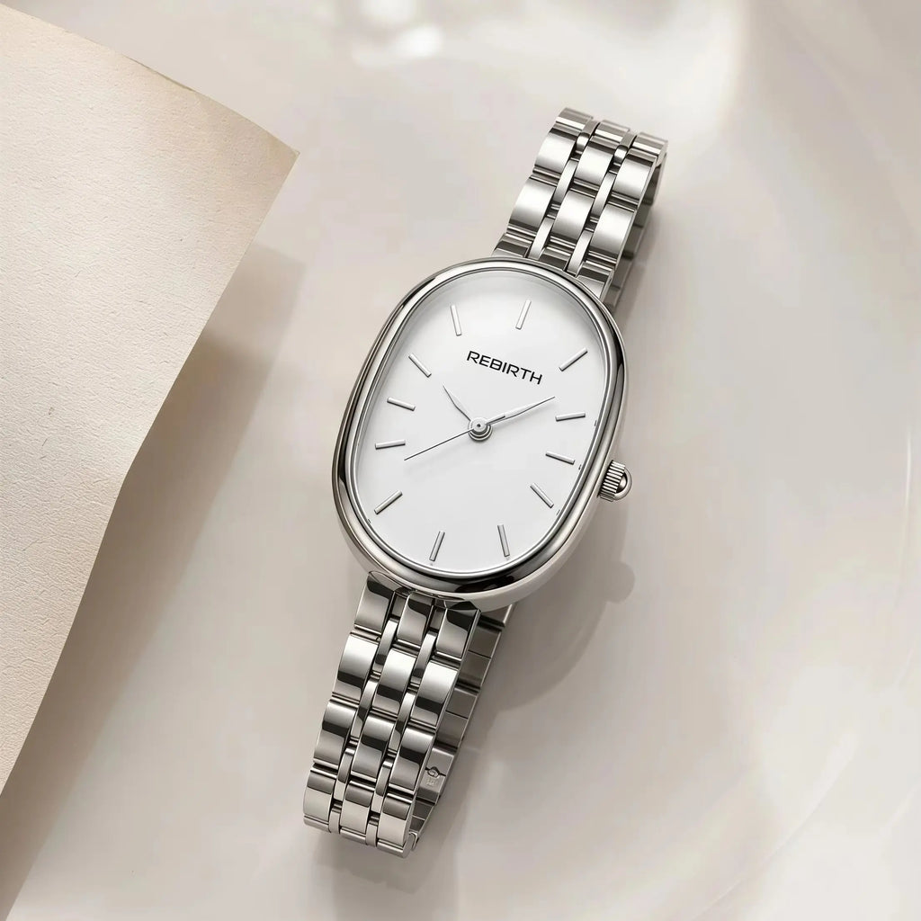 REBIRTH Retro Oval Roman Numeral Women's Quartz Watch Women's Quartz Watch Nixie