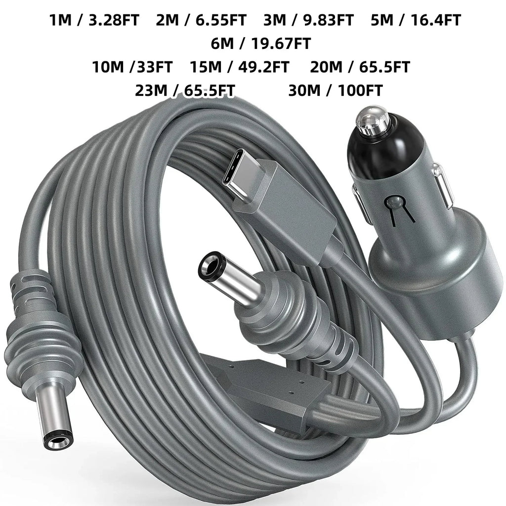 3-in-1 Starlink Mini Power Cable – USB-C, Car & DC to DC Replacement Power Cable Nixie