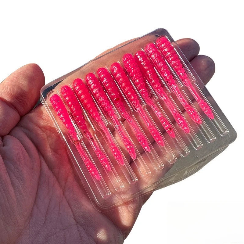 10Pcs T-Tail Minnow Micro Lure 48mm Slow Sinking Fishing Bait Fishing Micro Lure Nixie