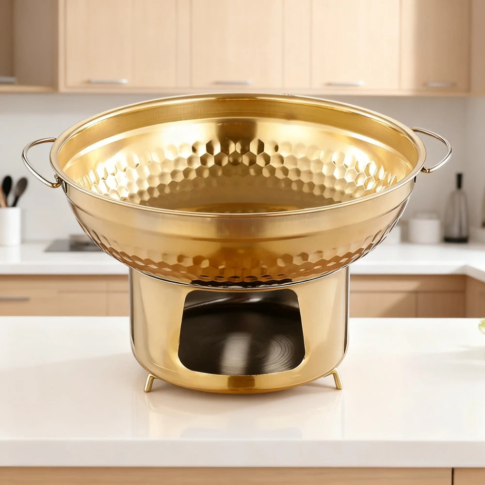 Stainless Steel Thai Tom Yum Hot Pot with Double Handles Hot Pot Cookware Nixie