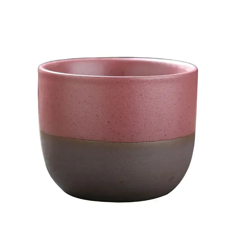 120ml Handmade Rough Pottery Retro Teacup | Chinese Kung Fu Cup Pottery Tea Mug Nixie