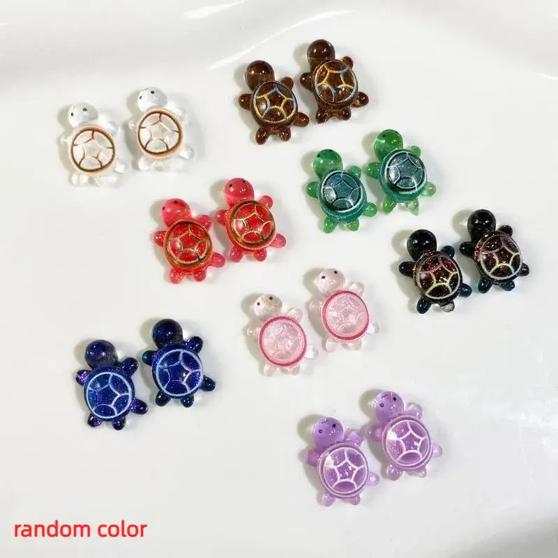 50pcs Mini Resin Turtle Figurines – DIY Fairy Garden & Crafts Resin Craft Charms Nixie A1