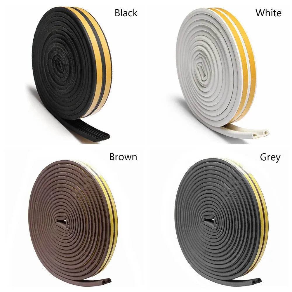EPDM Foam Door & Window Seal Strip 5/10M – Draught Excluder Foam Weatherstrip Seal Nixie