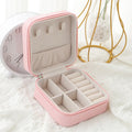 Ladies Travel PU Leather Jewelry Box – Single Layer, 3 Colors Travel Jewelry Box Nixie Pink