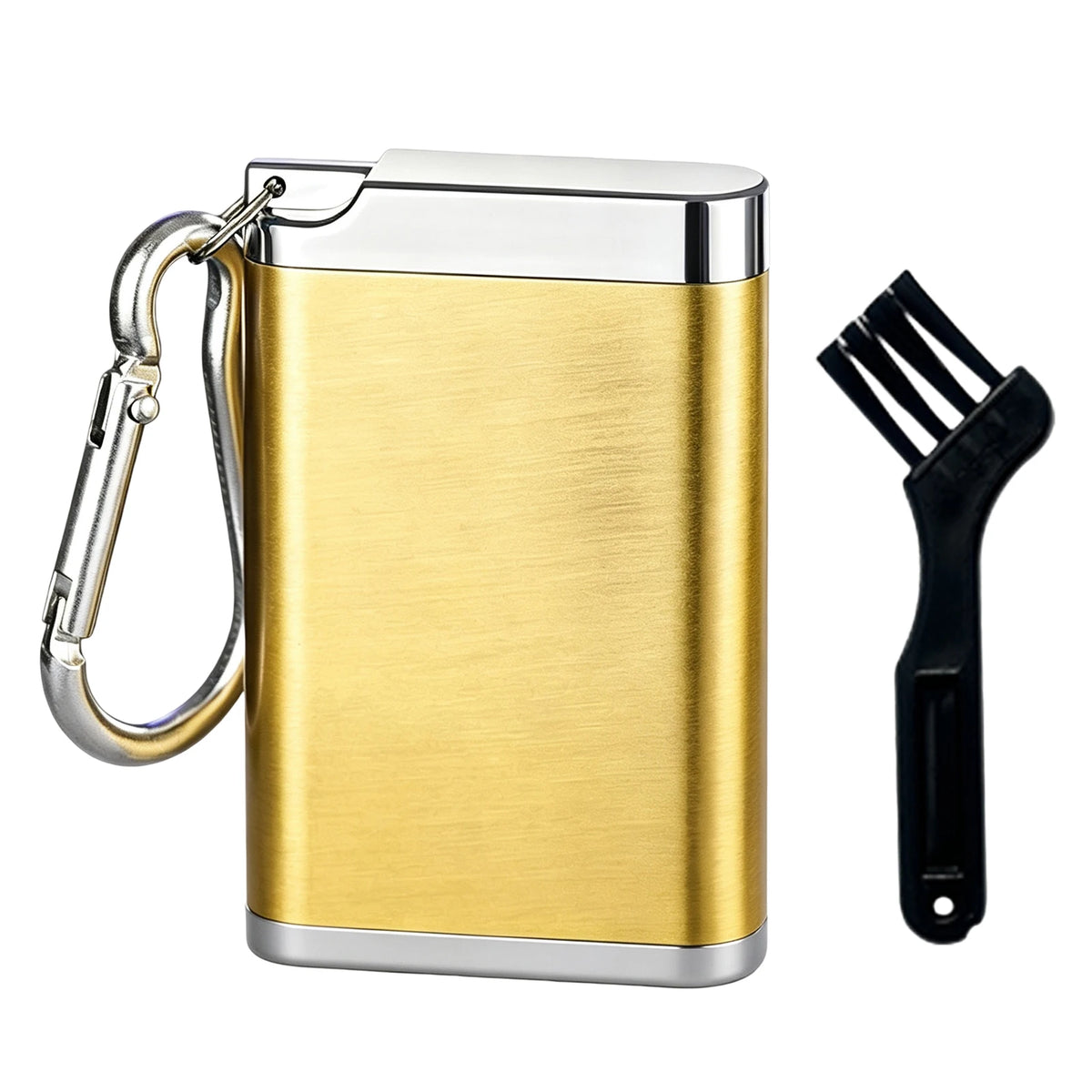Portable Metal Pocket Ashtray with Lid & Carabiner for Travel Portable Pocket Ashtray Nixie Silver Gold