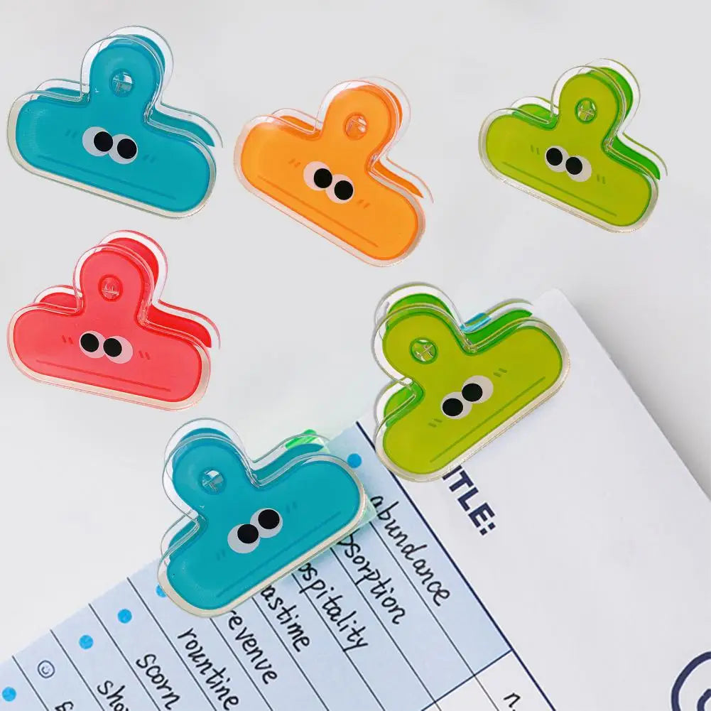 Cute Big-Eye Acrylic Bag Clips – Strong Grip Snack & Paper Clamps Bag Clips Nixie
