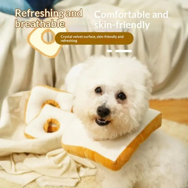 Cute Toast & Avocado Pet Recovery Cone Collar for Cats & Dogs Pet Recovery Collar Nixie