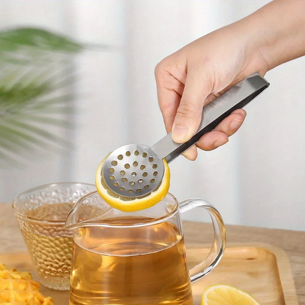 Stainless Steel Tea Bag Squeezer Tongs & Strainer Clip Tea Bag Tongs Nixie