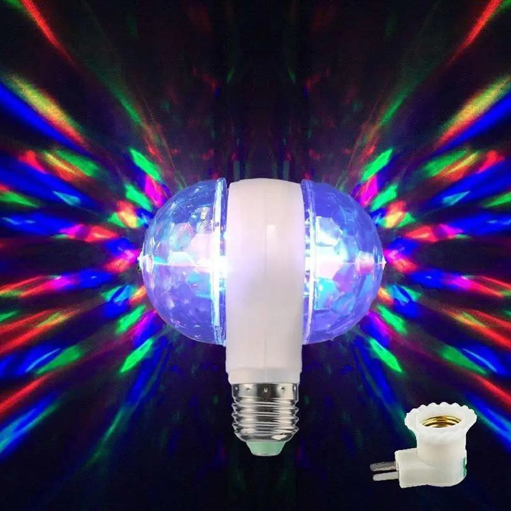6W LED Rotating Crystal Ball Disco Bulb B22 E27 Stage Light