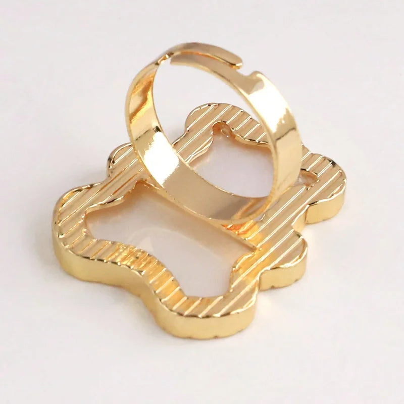Resin Amber Butterfly Nail Art Palette Ring | Color Mixing Tool Nail Art Palette Nixie