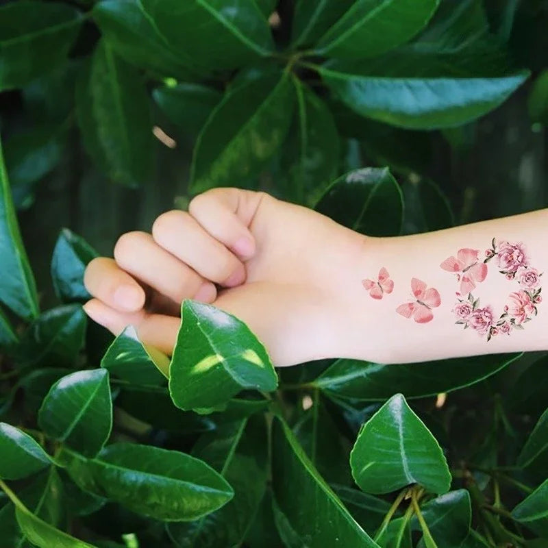 Waterproof Temporary Tattoo Stickers – Floral & Butterfly Temporary Tattoo Sticker Nixie