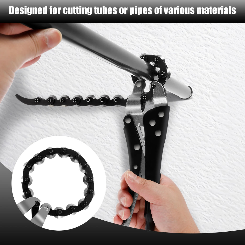 Exhaust Pipe Chain Cutter 0.6"–3.3" Carbon Steel Tailpipe Tool Pipe Chain Cutter Nixie
