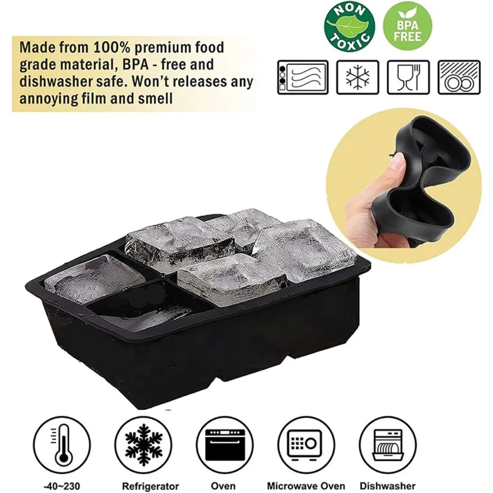 Large Silicone Ice Cube Trays with Lids – BPA Free Square Molds Silicone Ice Cube Tray Nixie