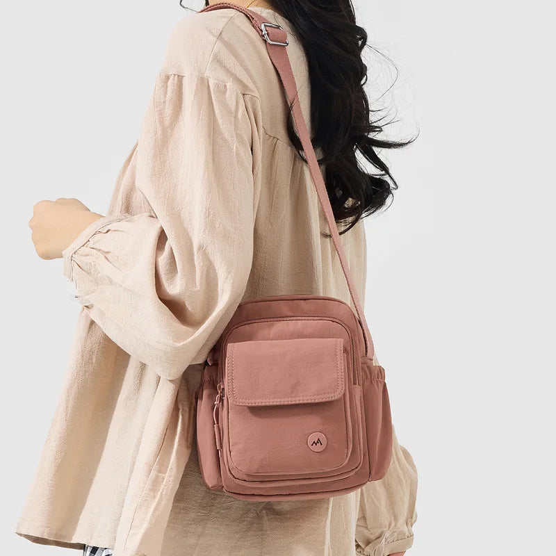 Multi-Pocket Crossbody Bag for Women – Lightweight Nylon Crossbody Bag Nixie
