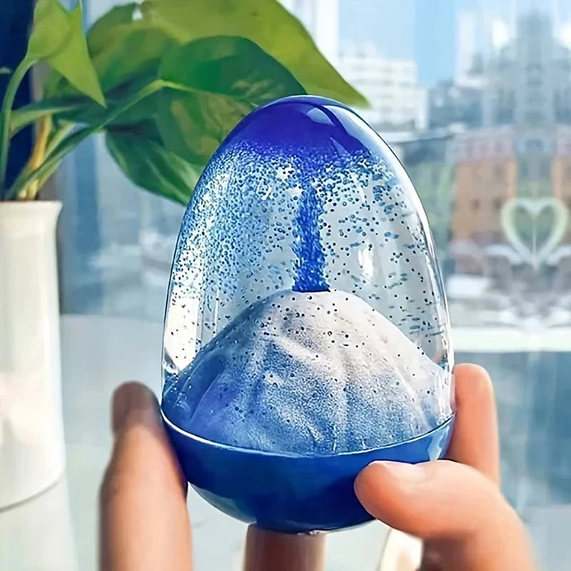 Volcanic Eruption Liquid Hourglass Timer Acrylic Ornament