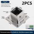 Stainless Steel Square Tube Connector Flange Base 25/30/35mm Tube Connector Clamp Nixie 35MM 2PCS