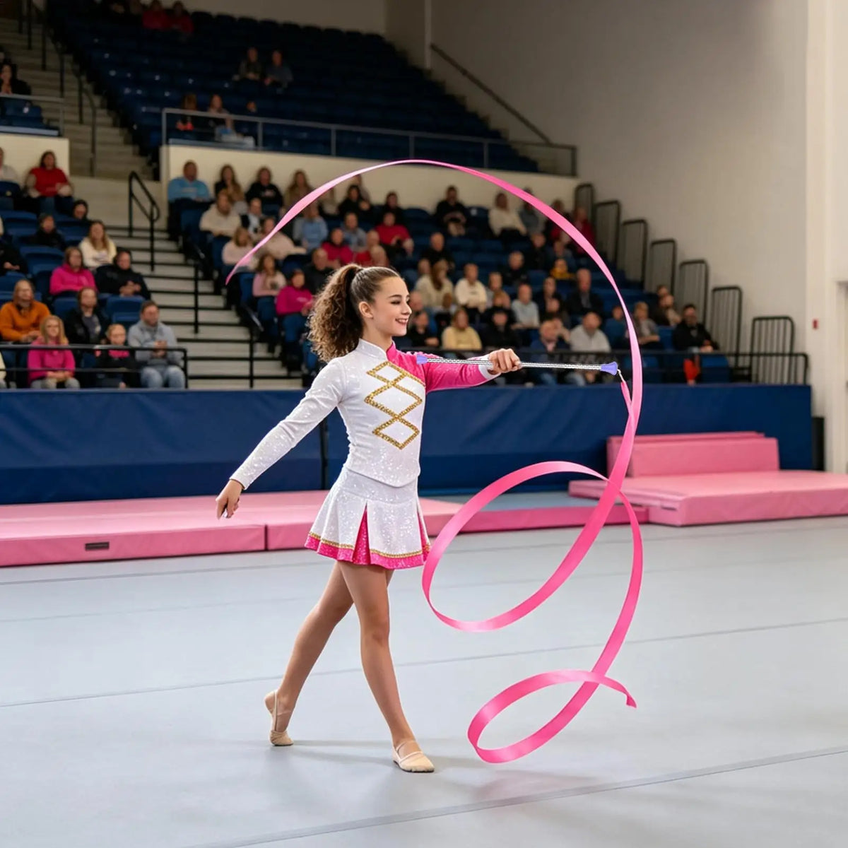 Stainless Steel Twirling Baton | Non-Slip Handle | 21 Inch