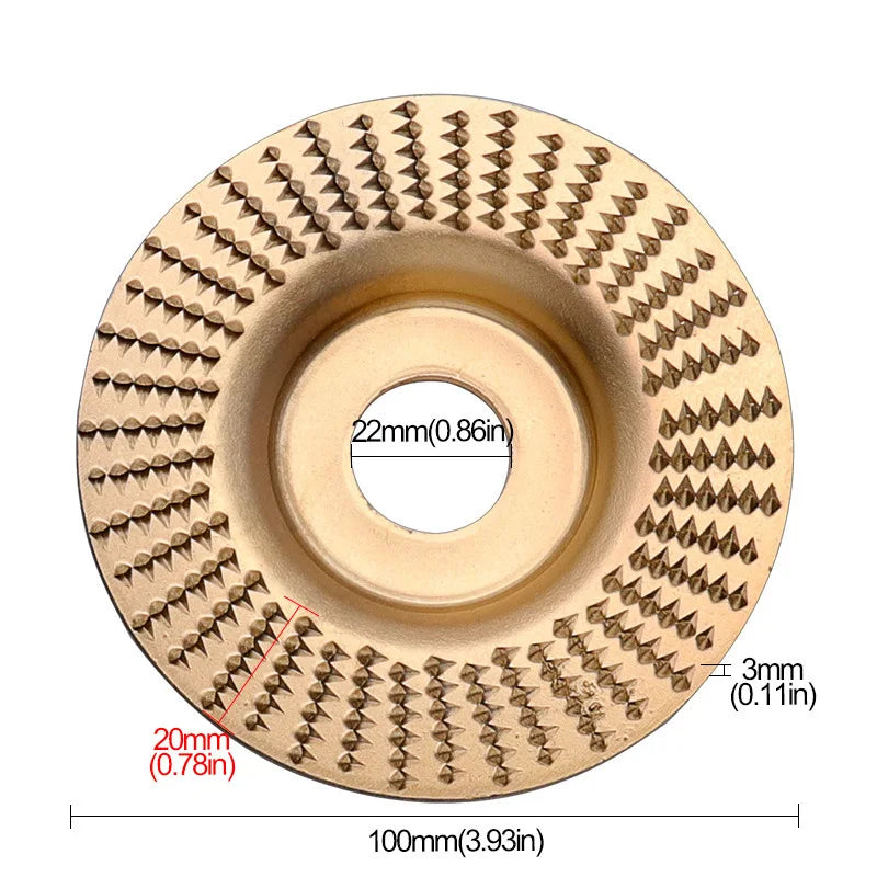 Rotary Wood Carving Disc Abrasive Wheel for Angle Grinder Abrasive Carving Disc Nixie 22mm Flat