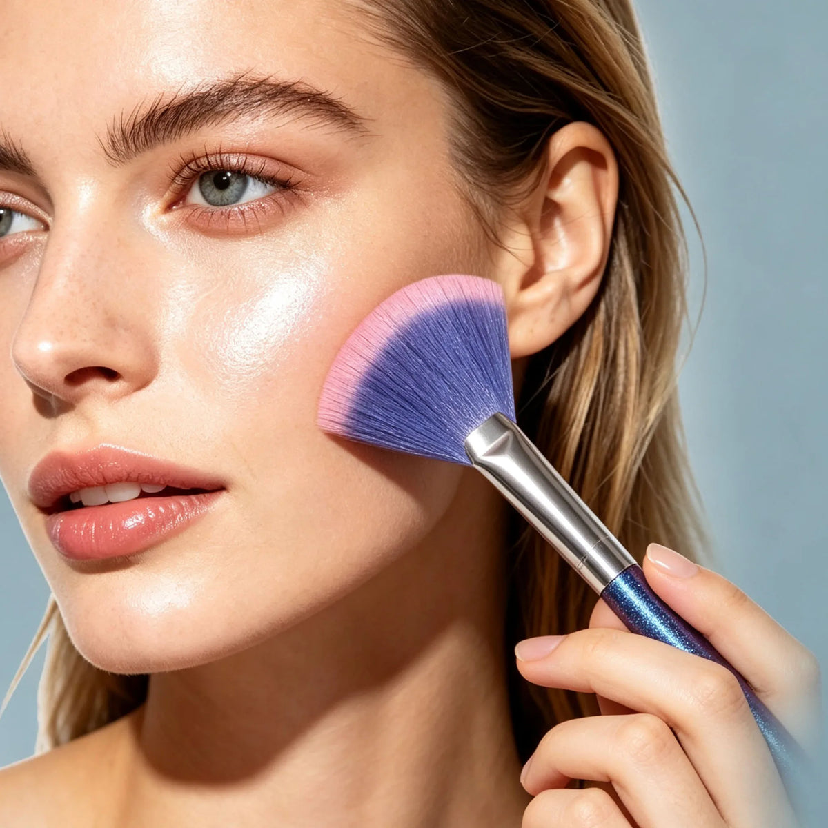 Fan Makeup Brush – Soft Wool Fiber Face Mask Cosmetic Brush Makeup Brush Nixie