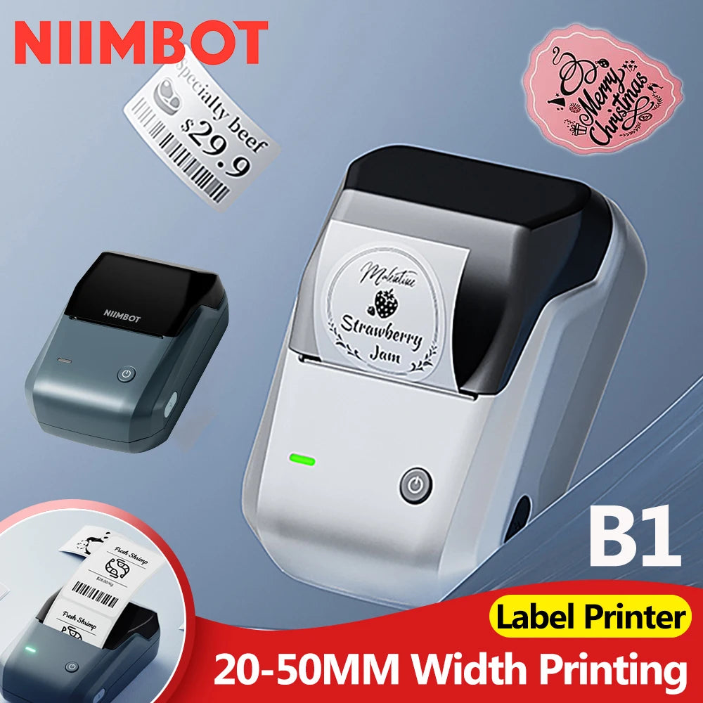 NiiMBOT B1 Portable Bluetooth Thermal Label Printer 2 Inch