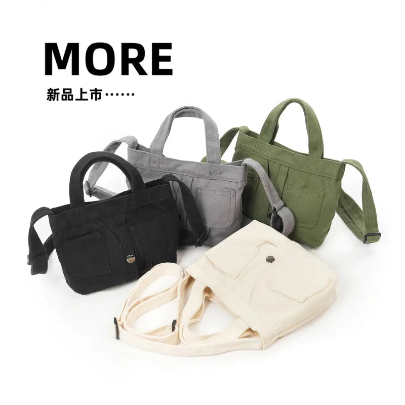 Vintage Denim Canvas Crossbody Bag – Retro Shoulder Tote Canvas Crossbody Bag Nixie