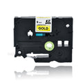 9mm Laminated Label Tape Compatible with Brother TZe-221 Label Printer Tape Nixie black on gold