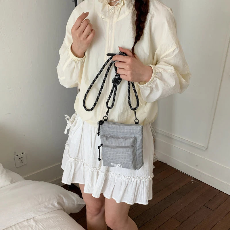 Korean Mini Crossbody Phone Bag | Nylon Casual Commuter Bag Crossbody Phone Bag Nixie