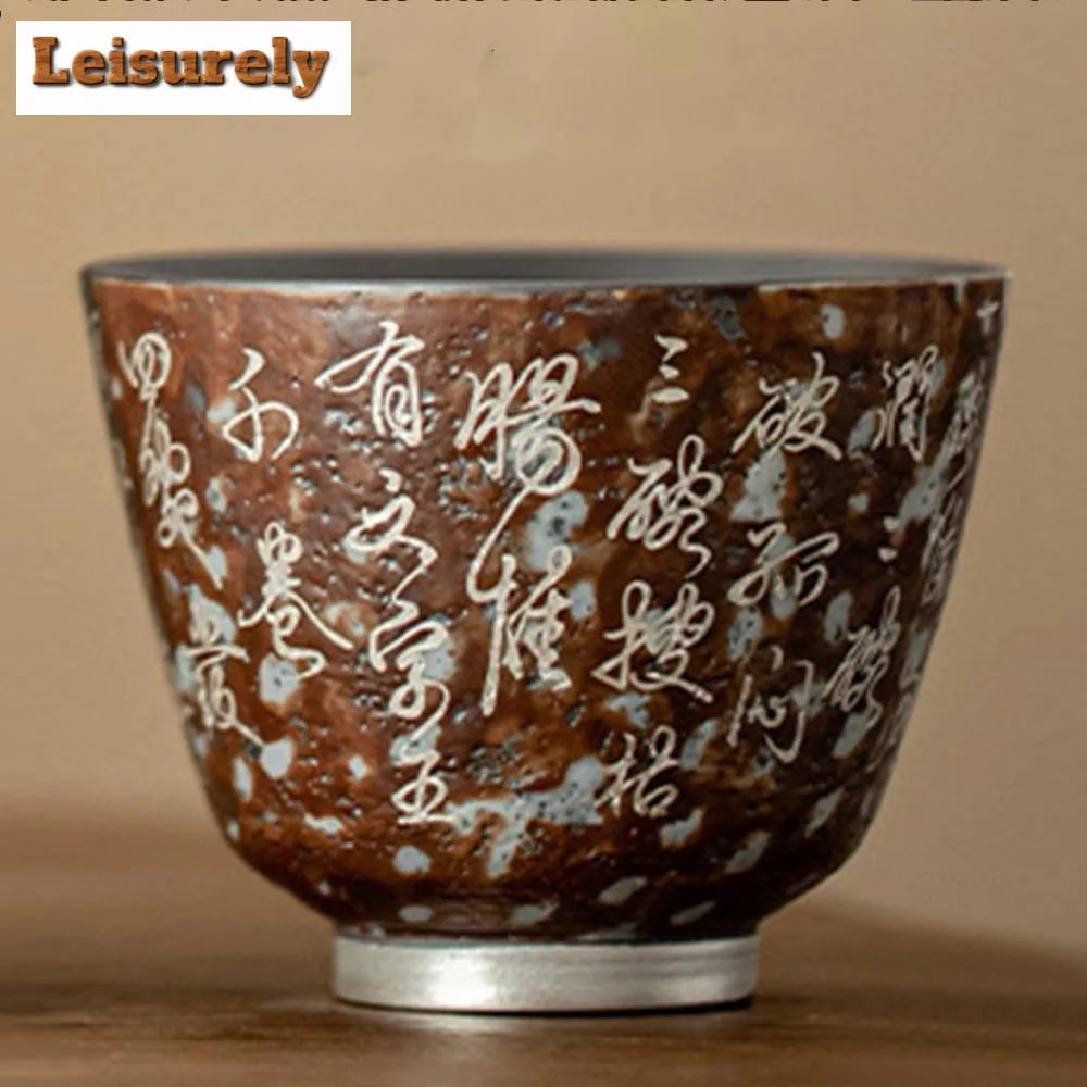 100ml Handmade Gilded Silver Chinese Tea Cup | Dunhuang Buddha