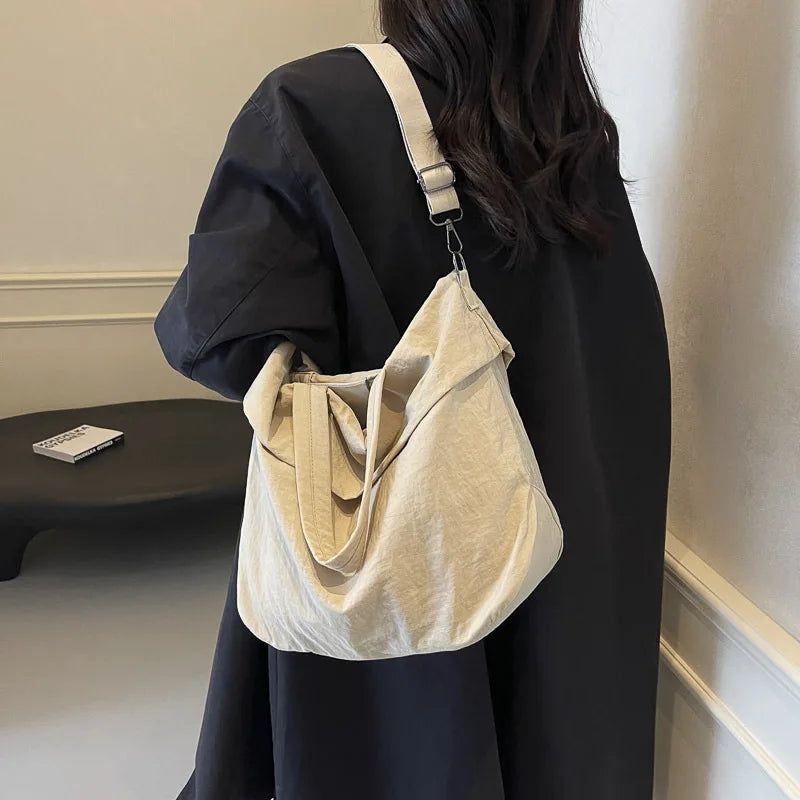 Large Nylon Waterproof Tote Hobo Crossbody Shoulder Bag for Women Nylon Tote Handbag Nixie