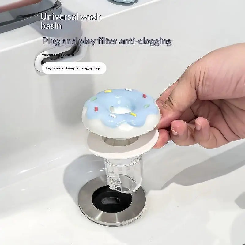 Ceramic Donut Sink Drain Stopper – Anti-Clog Bathroom Decor
