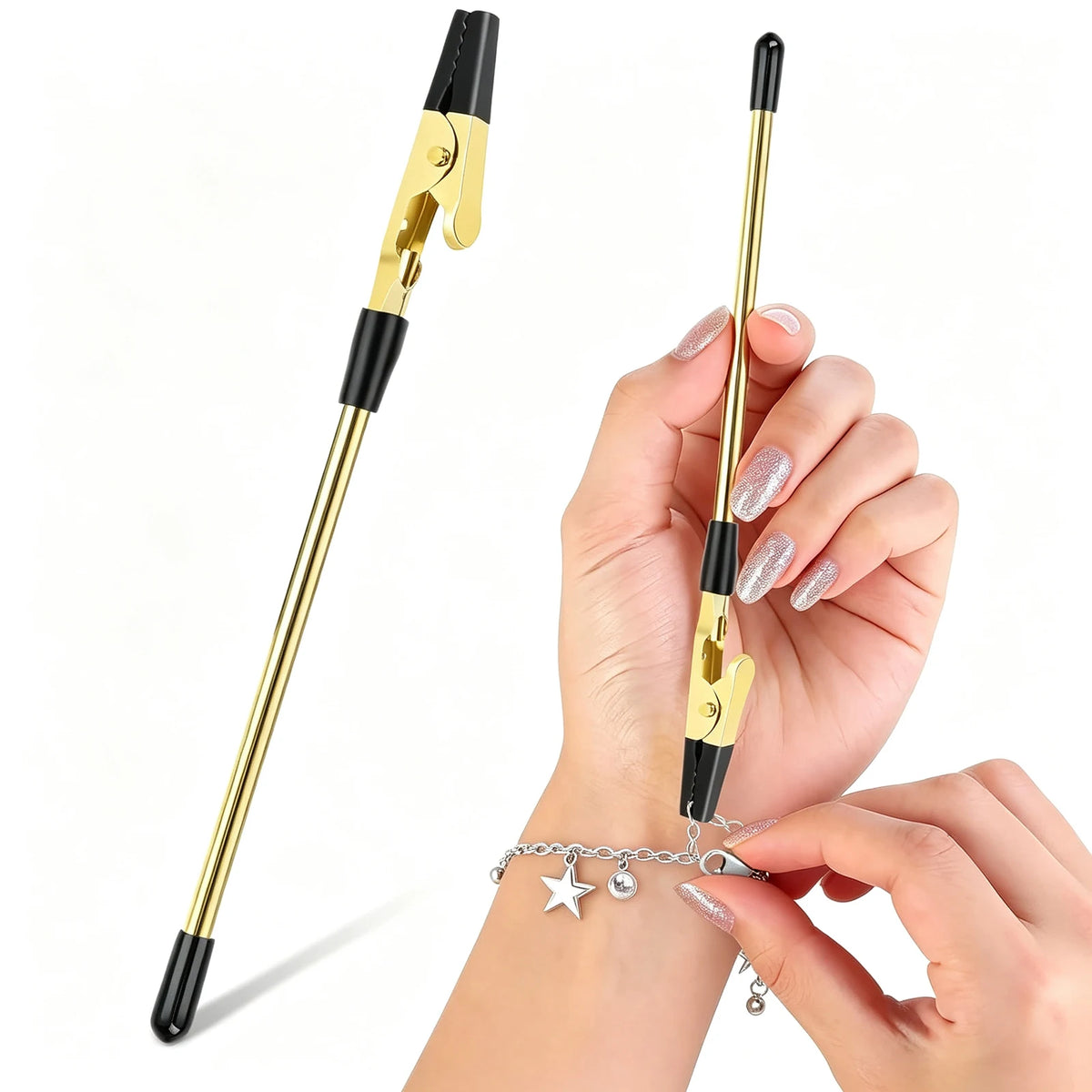 Bracelet Helper Tool – One-Handed Clasp Fastener Aid Jewelry Wearing Aid Nixie