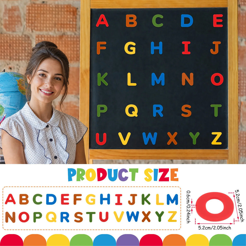 26Pcs Silicone Magnetic Alphabet Letters ABC Fridge Learning Toy Magnetic Learning Toy Nixie