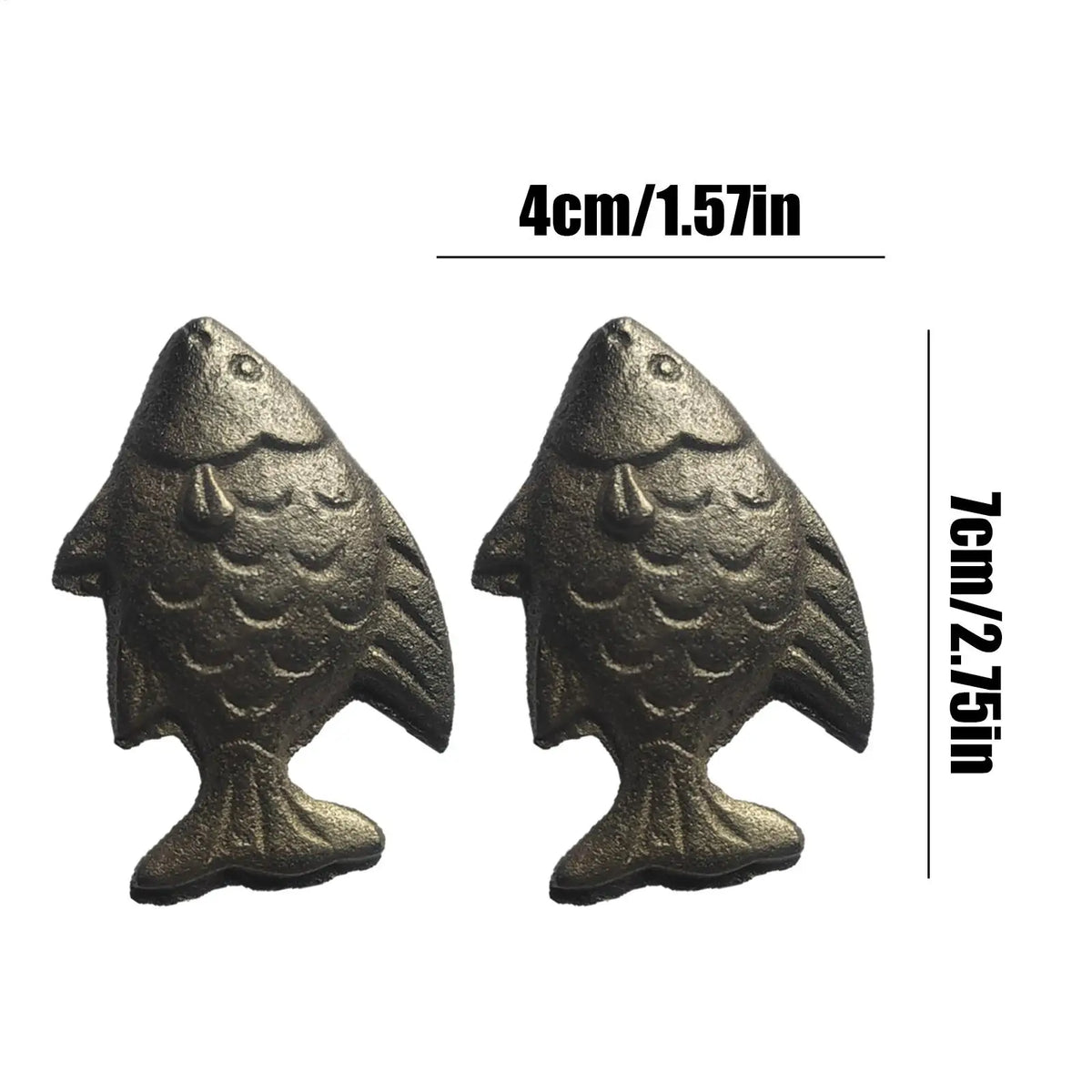 2Pcs Cast Iron Fish Cooking Tool – Natural Iron Booster Iron Cooking Tool Nixie