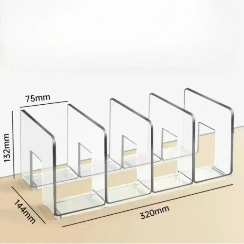 4-Compartment Transparent Kids Shoe Organizer | Acrylic Rack
