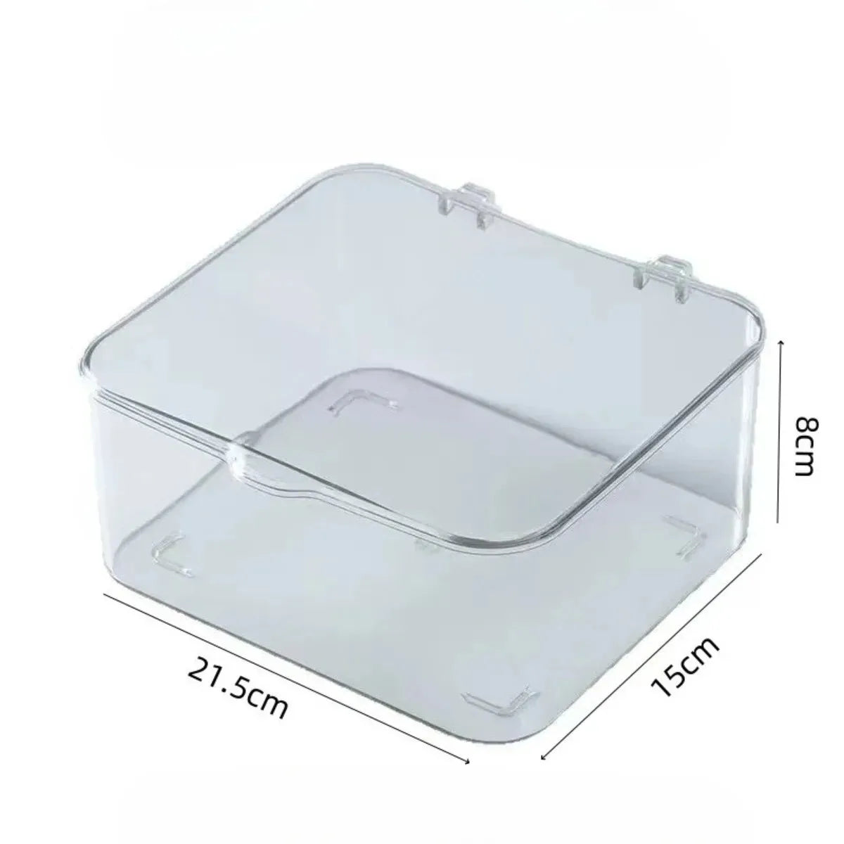 Clear Flip-Top Desk Organizer Box – Cosmetics & Jewelry Desk Storage Organizer Nixie