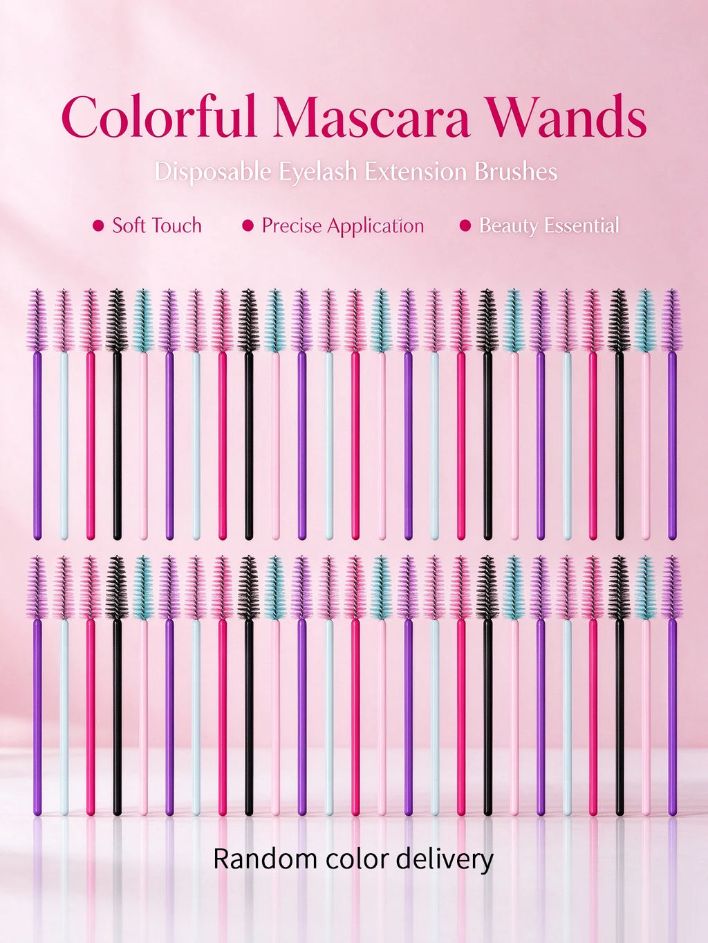 50 Pcs Mascara Wands Spoolie Eyelash & Eyebrow Brush Set Spoolie Brush Set Nixie