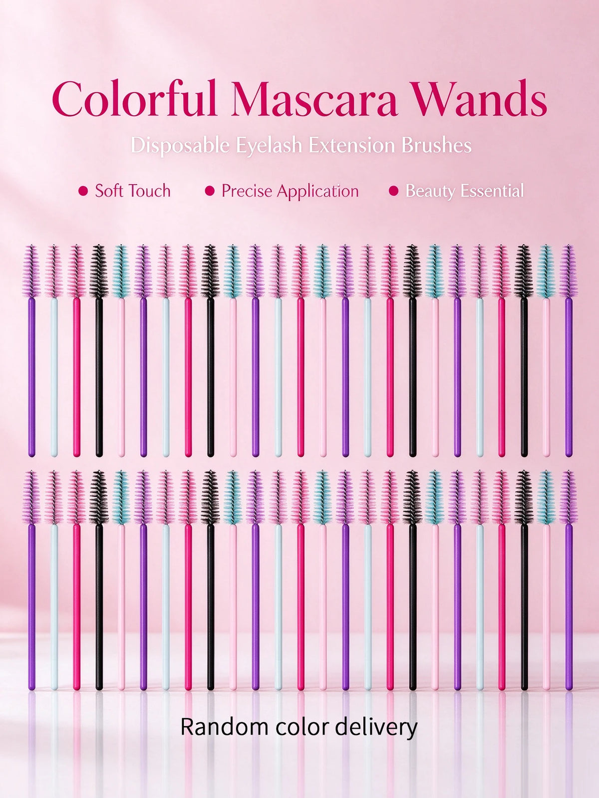 50 Pcs Mascara Wands Spoolie Eyelash & Eyebrow Brush Set Spoolie Brush Set Nixie