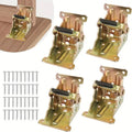 4Pcs Foldable Self-Locking Hinge Brackets for Tables & Beds