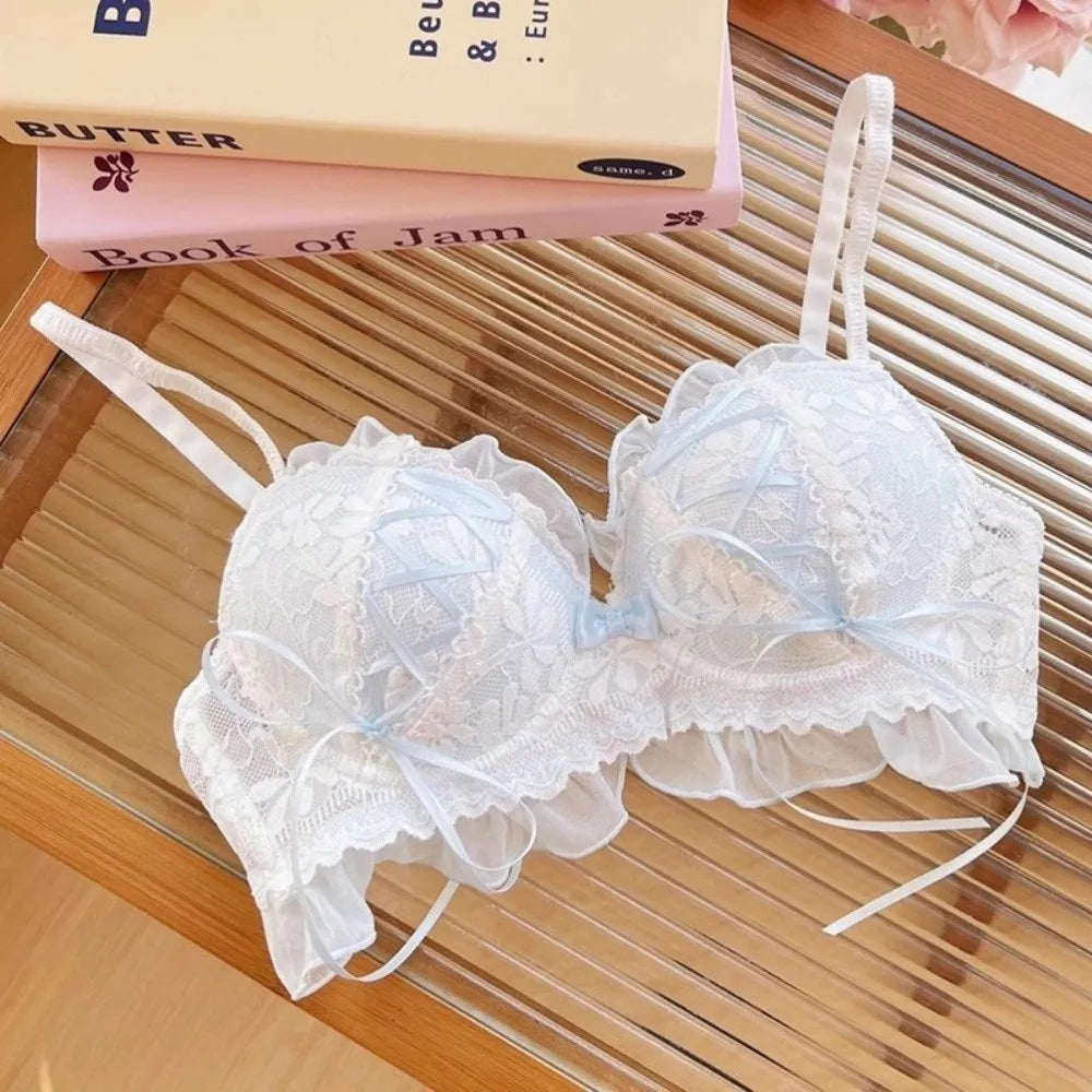 Sweet Lace Push-Up Bralette – Wire-Free Japanese Style Lingerie Lace Push-Up Bralette Nixie