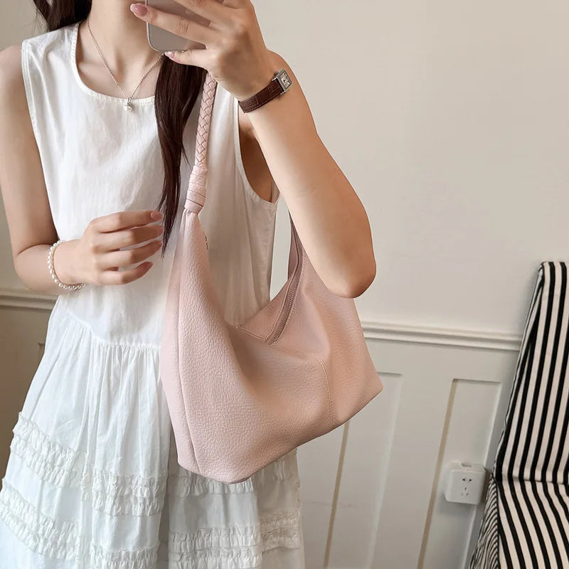 Nixie Soft Leather Tote Bag – Large Shoulder Bag for Women