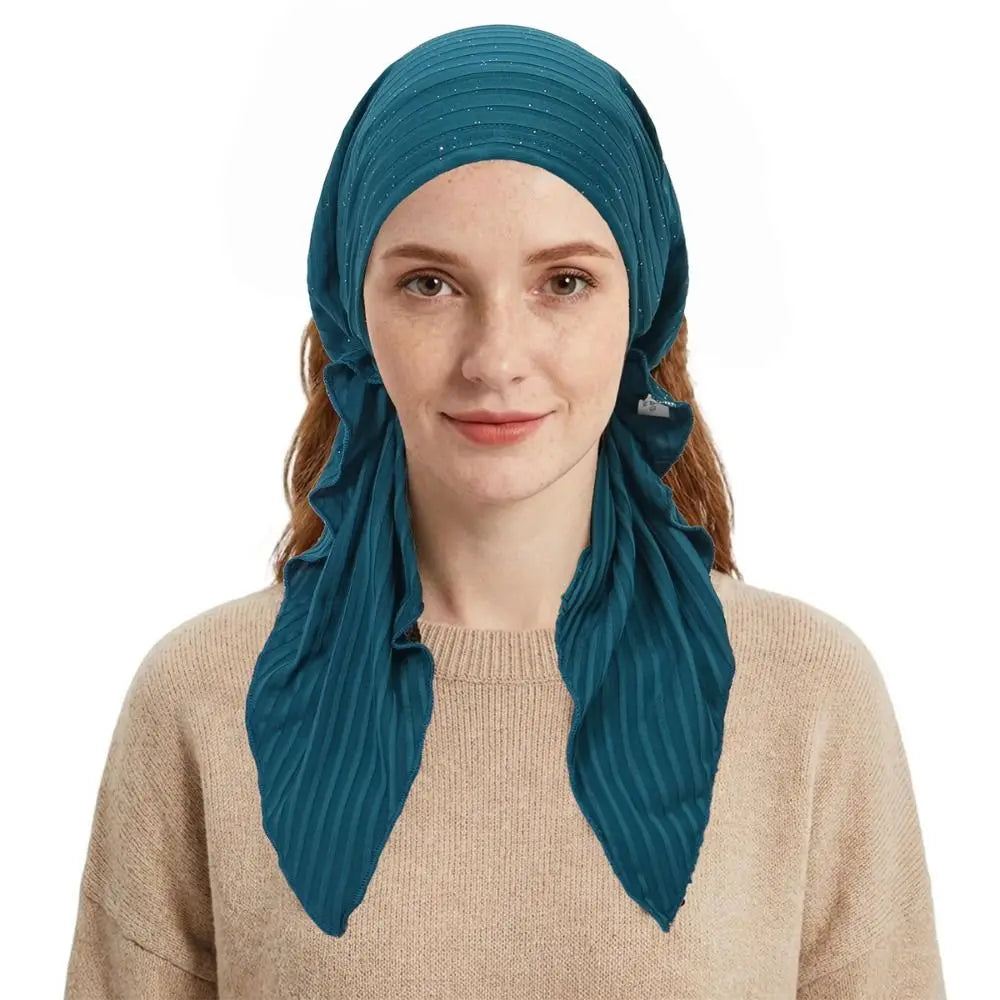 Women's Stretch Pre-Tied Turban Knit Breathable Head Wrap
