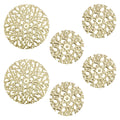 6-Piece Gold Metal Hollow Branch Wall Sculptures Set