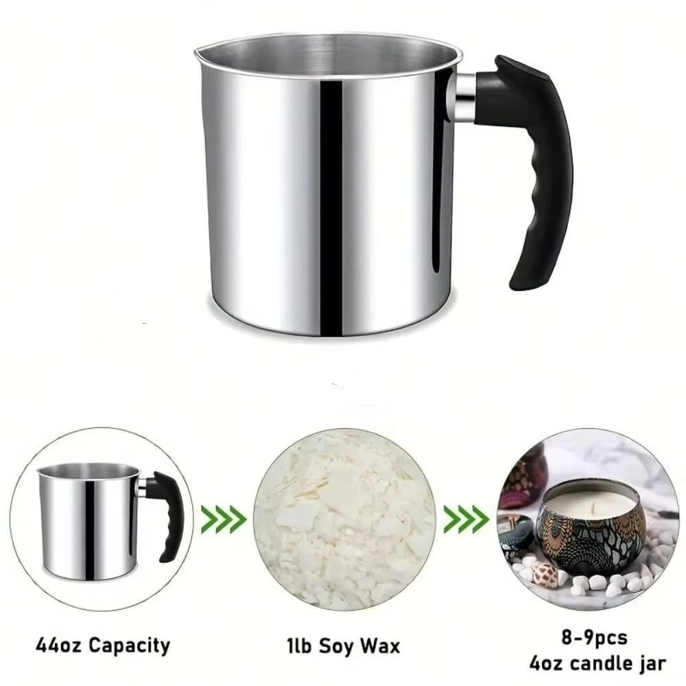 44 Oz Stainless Steel Candle Making Pouring Pot | Wax Melter Candle Making Pot Nixie