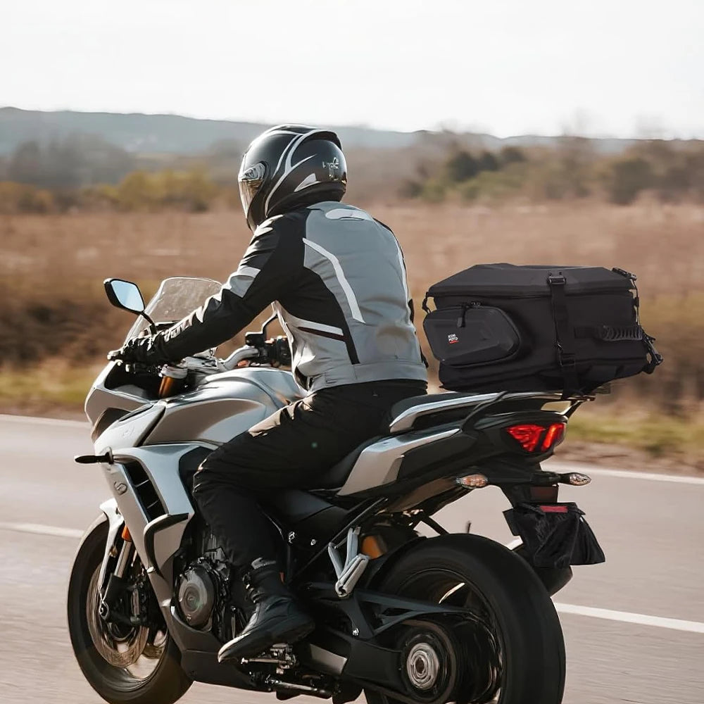 KEMITOUR Motorcycle Tail Bag Hard Shell EVA Waterproof 25–40L Motorcycle Tail Bag Nixie
