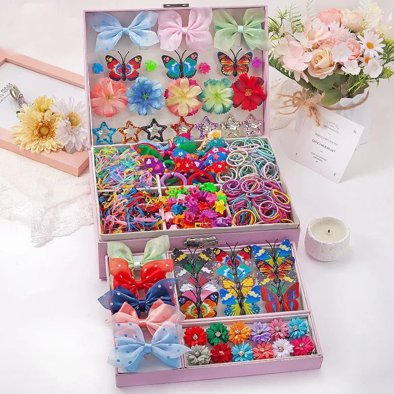 772-Piece Girls Hair Accessories Set – Clips, Bands & Bows Kids Hair Accessories Nixie